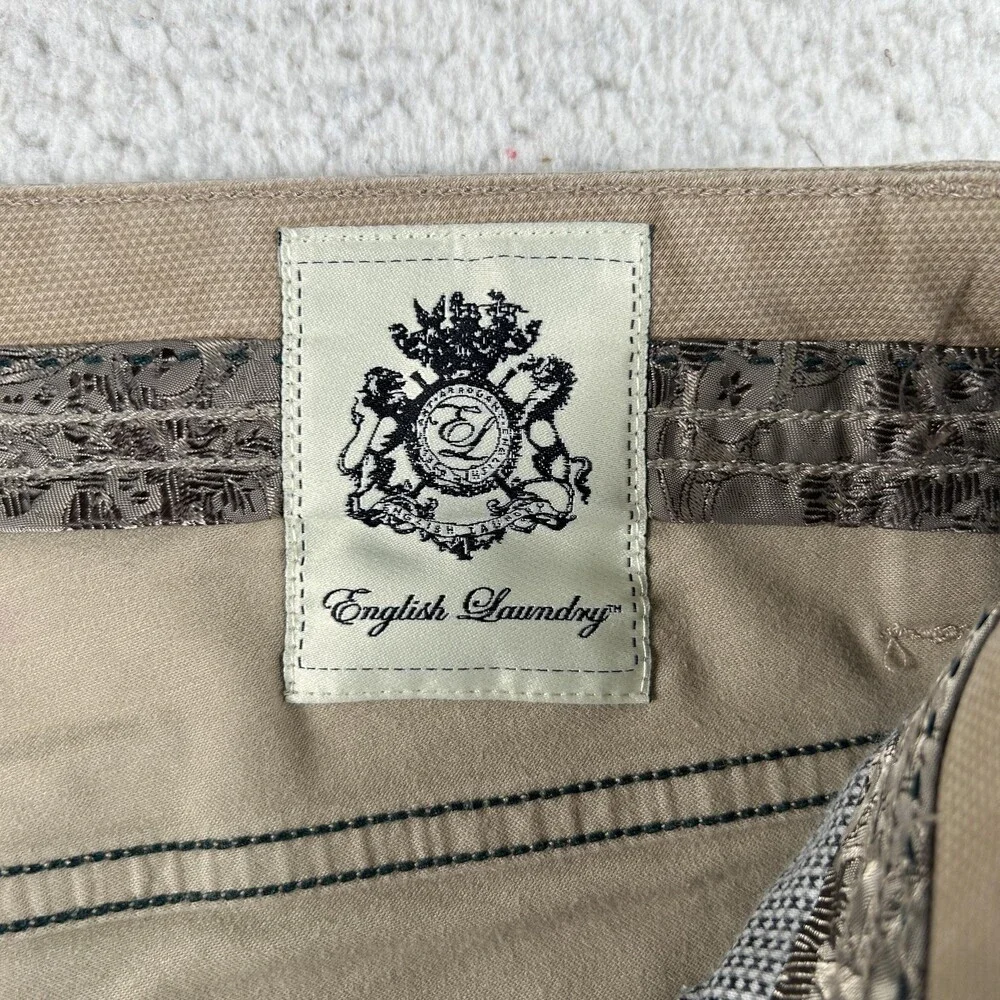 English Laundry Jeans Mens 32x29 Beige Slim Straight Stretch Denim Zip Fly